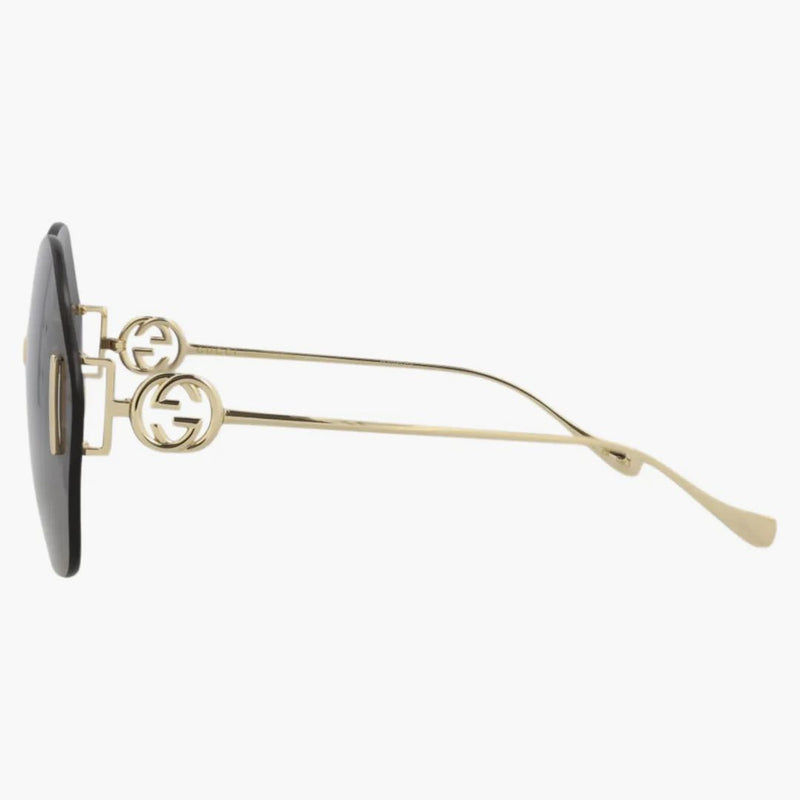 Occhiali da sole in metallo Gucci Round-frame Gold/Gold/Grey (GG1203S-30013411-002)