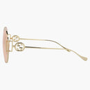 Gucci Round-Frame Metal Sunglasses Gold/Gold/Pink (GG1206SA-30013413-004)