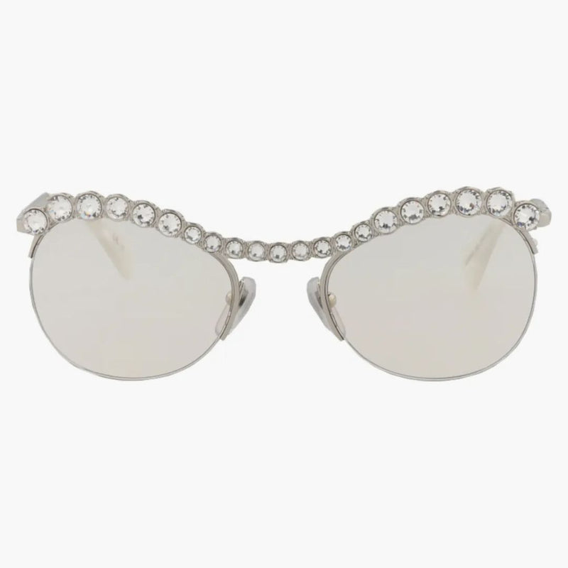 Gucci Round-Frame Metal Sunglasses Silver/Silver/Yellow (GG0994S-30011393-001)