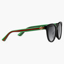 Gucci Round Frame Sunglasses Black/Green (610932 J0740 1031)