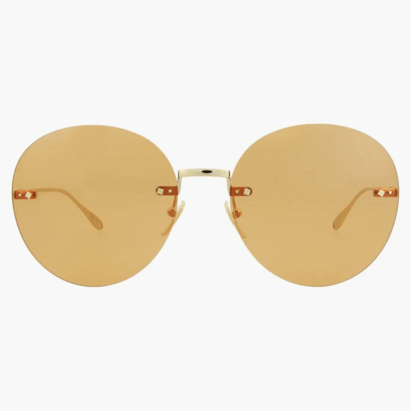 Gucci Round Oval Sunglasses Gold/Gold/Orange (GG1149S-30012724-007)