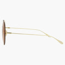 Gucci runda ovala solglasögon guld/guld/orange (GG1149S-30012724-007)