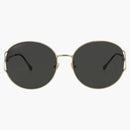 Gucci kulaté oválné sluneční brýle zlato/šedá (GG1017SK-30011802-001)