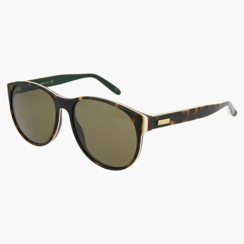 Gucci Round Oval Sunglasses Havana/Gold/Green (GG0271S-30002360-002)