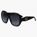 Gucci Round Sunglasses Black (GG0796S-001-Fri)