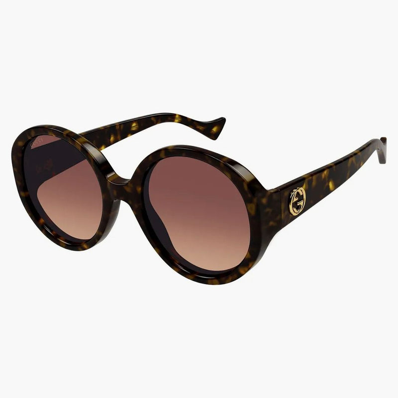 Gucci kulaté sluneční brýle hnědé (GG1256S-002-FRI)