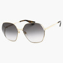 Gucci Round Sunglasses Gold/Gray Gradient (GG0818SA-001)