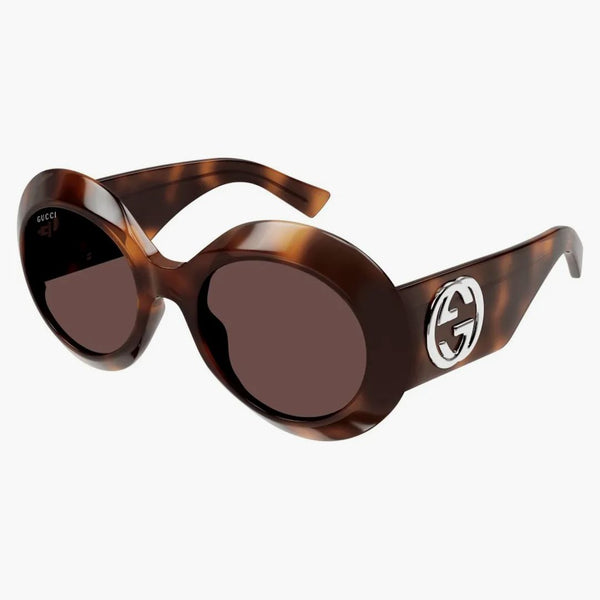 Occhiali da sole rotondi Gucci Havana/Brown (GG1647S-009)