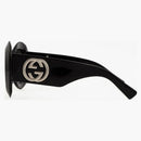 Gucci Round Sunglasses Shiny Black/Gray (GG1647S-007)