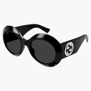 Gucci Round Sunglasses Shiny Black/Gray (GG1647S-007)