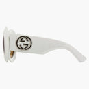 Gucci Round Sunglasses White/brown (gg1647s-003)