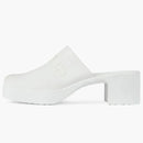 Gucci Rubber Embossed Logo Mule White (Women's)