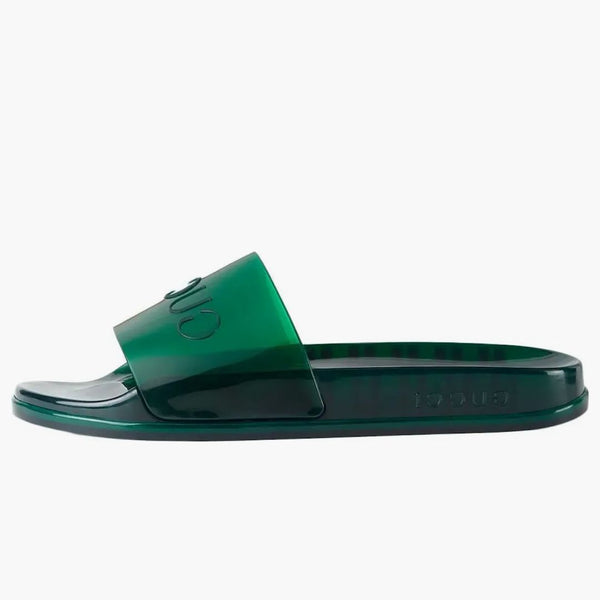 Gucci Rubber Slides Green