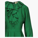 Gucci Ruffled Silk Maxi Dress Yard