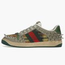 Gucci Screyer GG Leather Sneaker Beige Metallic Silver Green