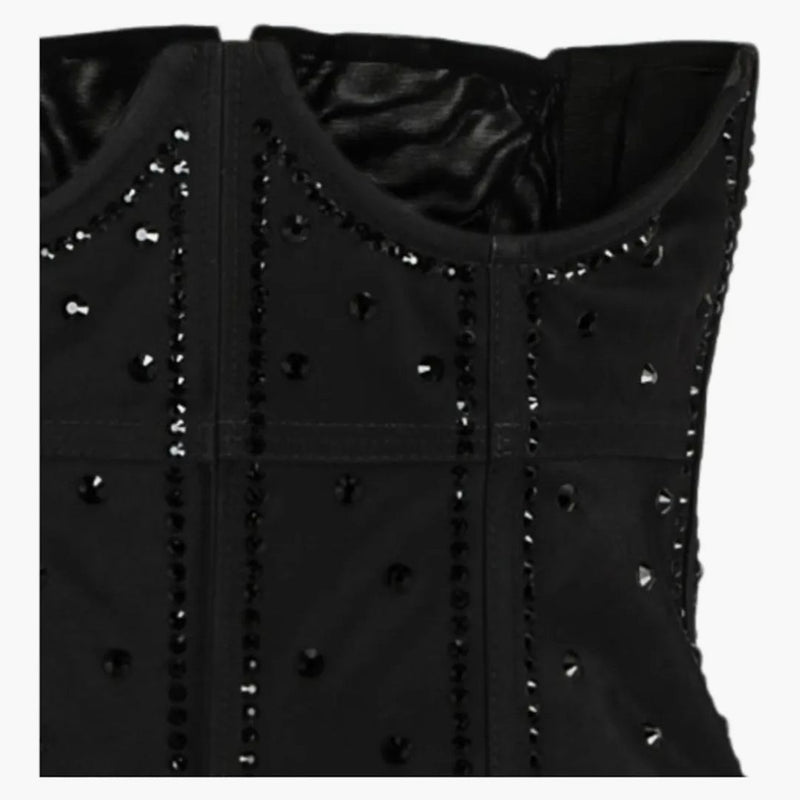 Corsetto ricamato con paillettes Gucci Black
