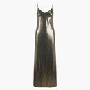 Gucci Sequin Sleeveless Cocktail Dress Black Gold