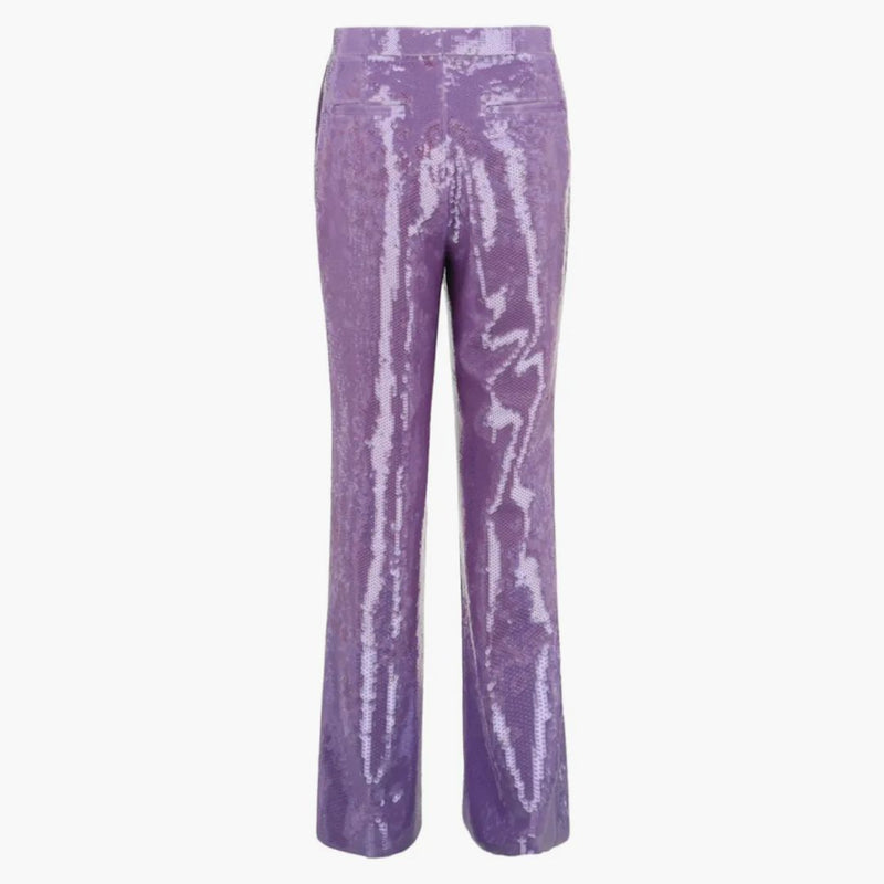 Gucci Sequin Straight-leg Pants Purple