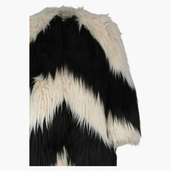 Gucci shag faux for Coat White/Black