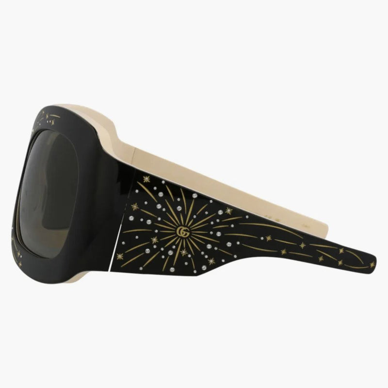 Gucci Shield Frame Acetate Solglasögon svart/grå (GG1093S-30012829-001-00011)