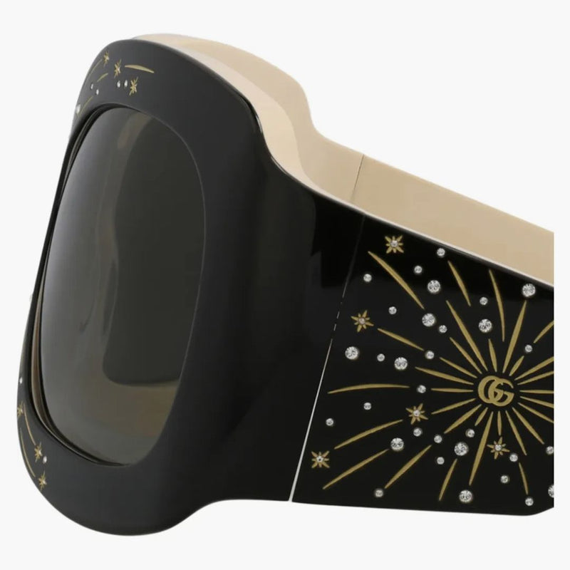 Gucci Shield Frame Acetate Solglasögon svart/grå (GG1093S-30012829-001-00011)