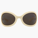 Gucci Shield Frame Injection Solglasögon White/Brown (GG1381S-30014360-003-10024)