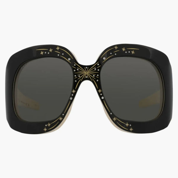 Occhiali da sole involucri di gucci scudo nero/nero/grigio (GG1093S-30012829-001)