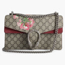 Bolso de hombro Gucci Dionysus GG Supreme Flooms Pequeñas rosas antiguas/verde/marrón