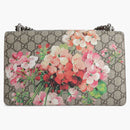 Bolso de hombro Gucci Dionysus GG Supreme Flooms Pequeñas rosas antiguas/verde/marrón