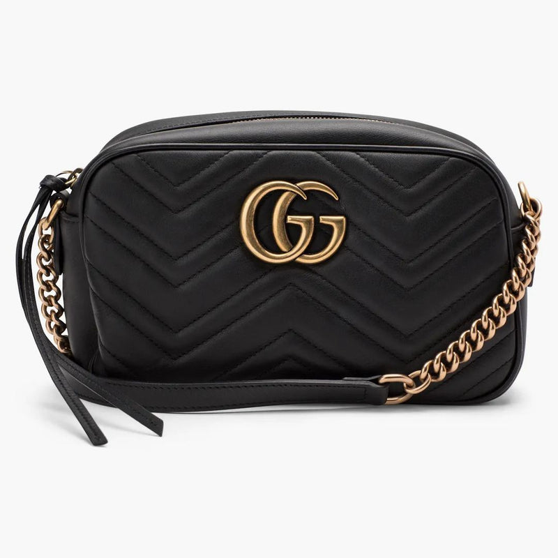 GG GG GG Marmont Camera Borsa Matelasse Small Black