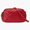 GG GG GG Marmont Camera Matelasse Small Hibiscus Red
