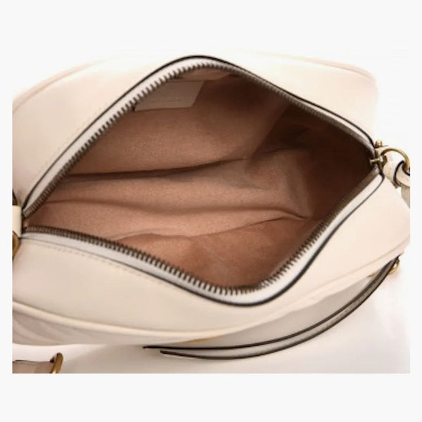 Gucci GG Marmont Small Matelasse axelväska vit