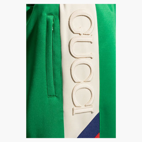 Gucci Side Stripe Logo Shorts Green