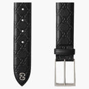 Gucci Signature Belt with GG Detail 1.5 Width Black