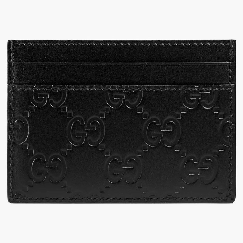 Gucci Signature Card Case Metal GG Black