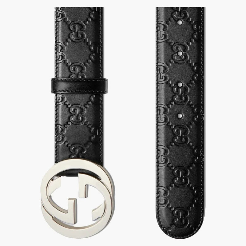 Gucci Signature Leather Belt Black