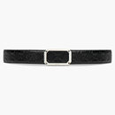 Gucci Signature Leather Belt Rectangle Buckle Black