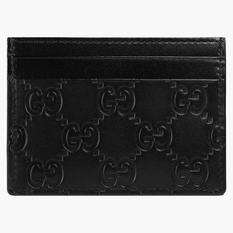 Gucci Signature Leather Tarder GG (ranura de 5 tarjetas) Negro