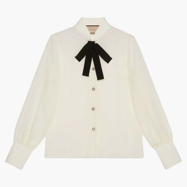 Gucci Silk Crepe de Chine Shirt elfenben