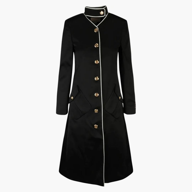 Gucci Silk Duschesse Coat Black