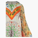 Gucci Silk Embellished Floral Dress Multi