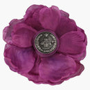 Gucci Silk Flower Brooch Purple