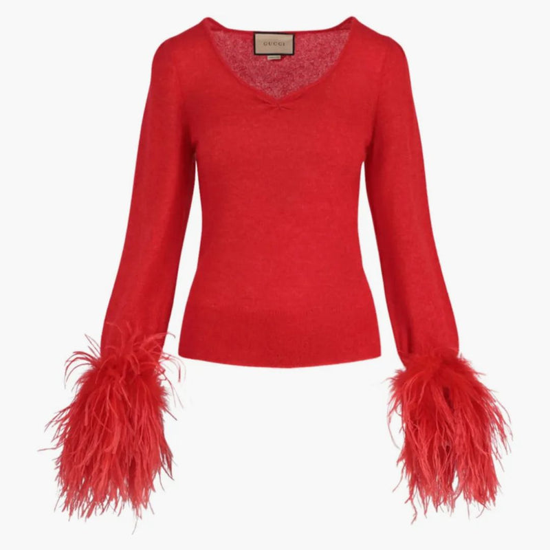 Magli di Silk Mohair Gucci Red