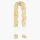 Gucci Silk Ruffle Scarf Cream