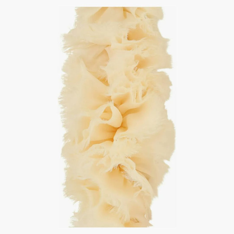 Gucci Silk Ruffle Scarf Cream