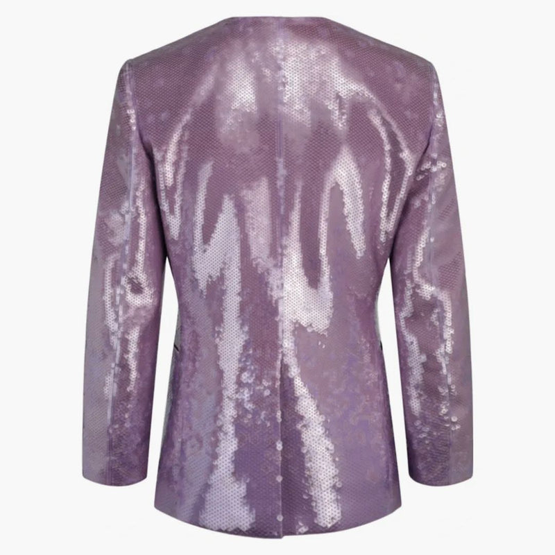 Gucci Silk Sequin Jacket Purple