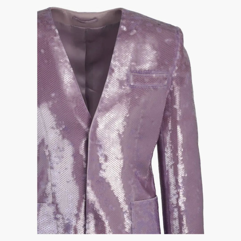 Gucci Silk Sequin Jacket Purple
