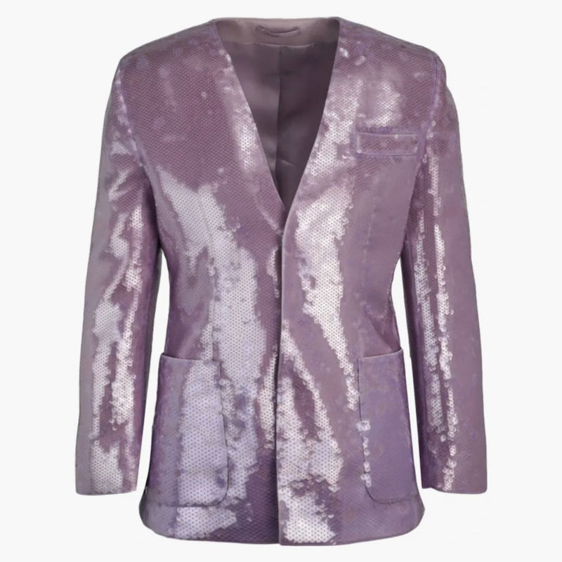 Gucci Silk Sequin Jacket Purple
