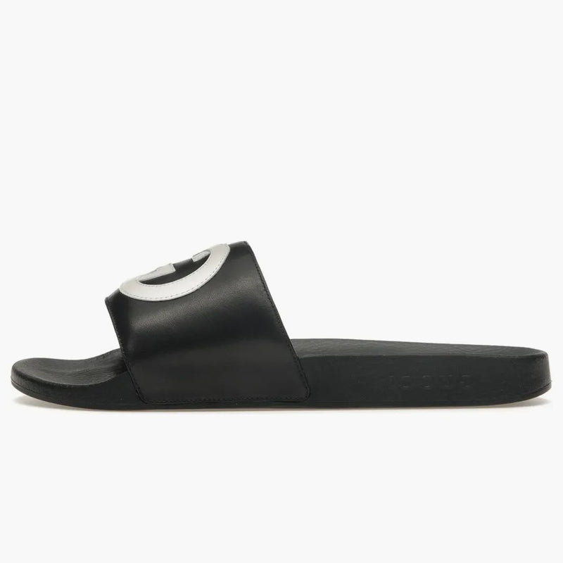 Gucci Slide intrecciato G pelle nera