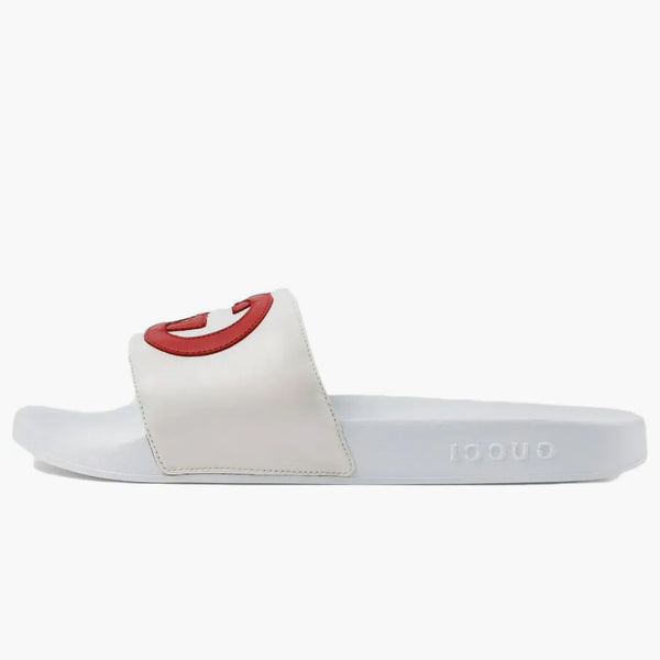 Gucci Slide Interlocking G Leather White